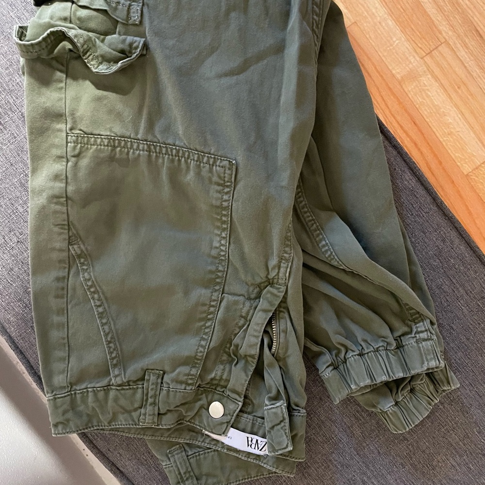 Zara Khaki Green Utility Pants